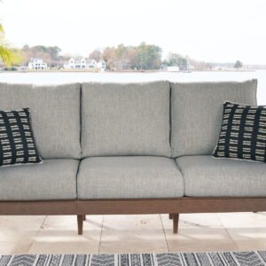 Emmeline - Brown / Beige - Sofa With Cushion - Image 2