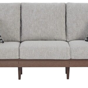 Emmeline - Brown / Beige - Sofa With Cushion - Image 4