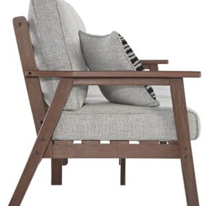 Emmeline - Brown / Beige - Sofa With Cushion - Image 3
