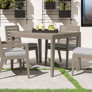 Sustain - Outdoor Dining Table - Wood - Dark Gray - Image 2