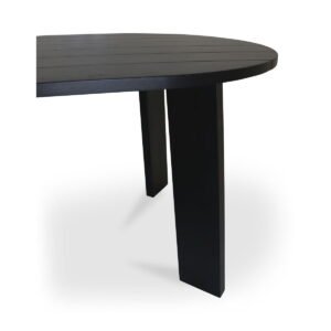 Delta - Oval Outdoor Dining Table - Black - Image 4