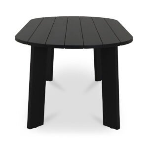 Delta - Oval Outdoor Dining Table - Black - Image 3